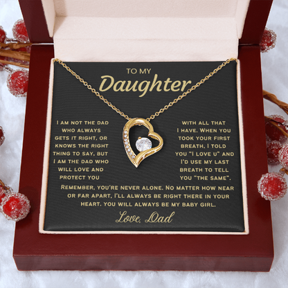Always Right There In Your Heart - Necklace for Daughter from Dad