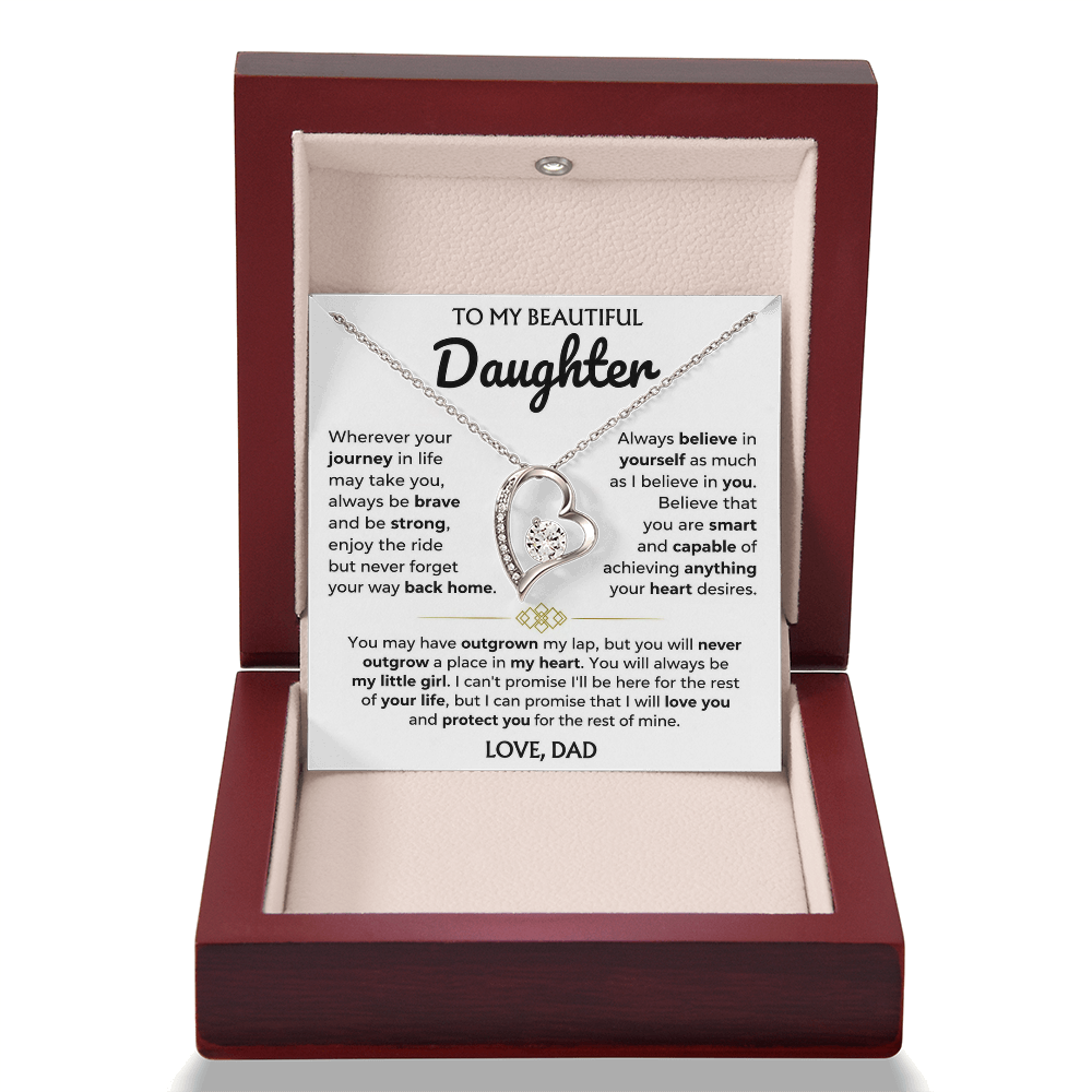 Never Forget Your Way Back Home - Necklace Gift for Daughter from Dad