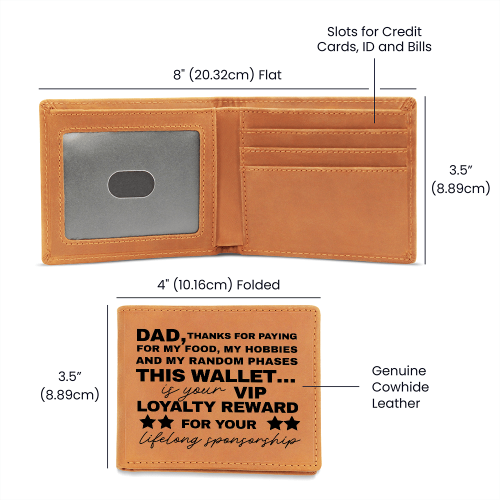 VIP Loyalty Reward - Father's Day Genuine Leather Wallet Gift for Dad