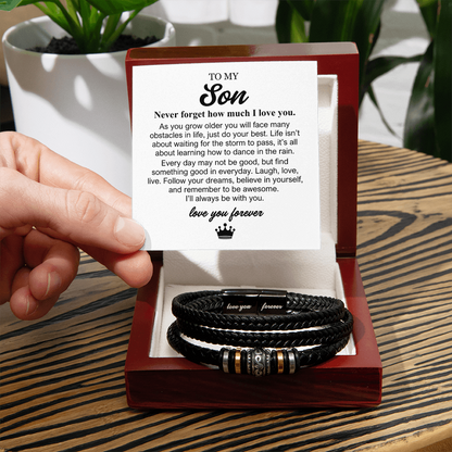 To My Son - Love You Forever Bracelet - Always With You Gift