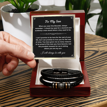To My Son - Love You Forever Bracelet - Proud You Are My Son Gift