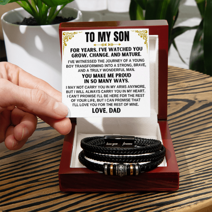 You Make Me Proud - Bracelet Gift to Son from Dad