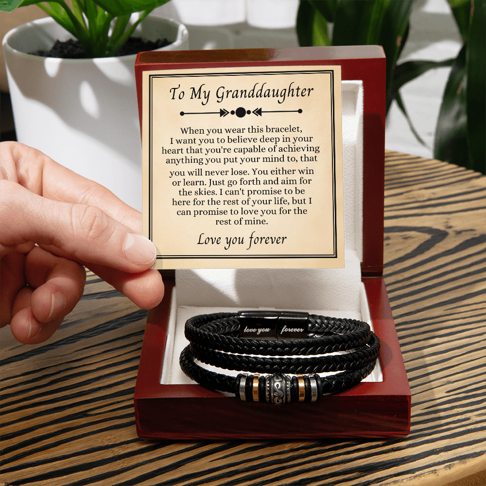 To My Grandson - Love You Forever Bracelet - Love You for the Rest of Mine Gift