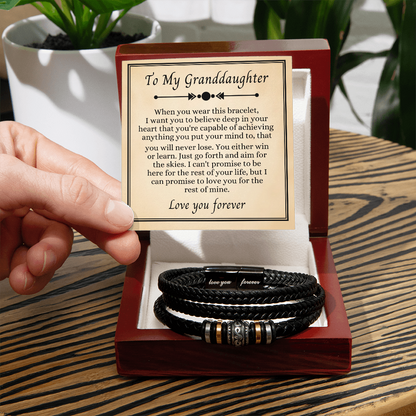 To My Grandson - Love You Forever Bracelet - Love You for the Rest of Mine Gift