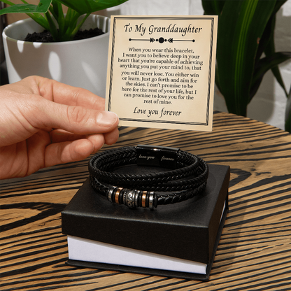 To My Grandson - Love You Forever Bracelet - Love You for the Rest of Mine Gift