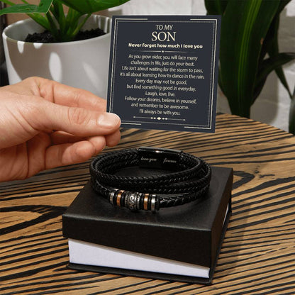 To My Son - Love You Forever Bracelet - I Will Always Be With You Gift