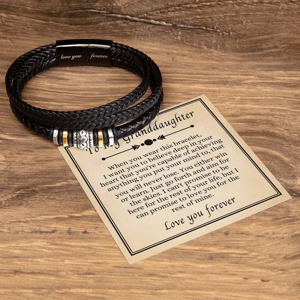 To My Grandson - Love You Forever Bracelet - Love You for the Rest of Mine Gift