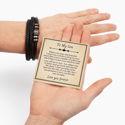 To My Grandson - Love You Forever Bracelet - Love You for the Rest of Mine Gift