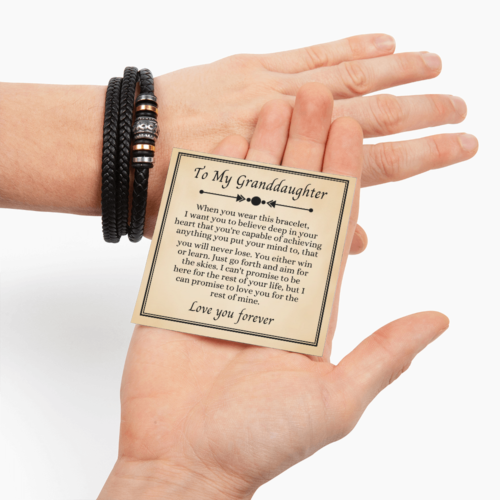 To My Grandson - Love You Forever Bracelet - Love You for the Rest of Mine Gift