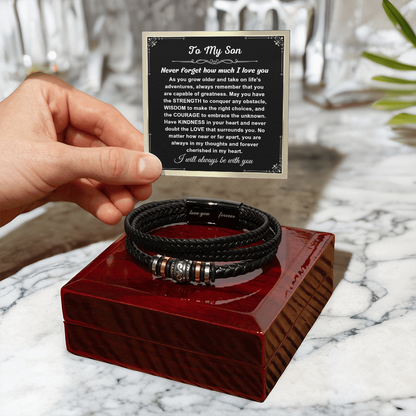 To My Son - Love You Forever Bracelet - Love You Gift