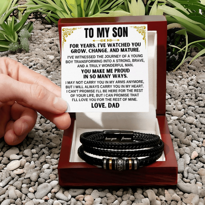 You Make Me Proud - Bracelet Gift to Son from Dad