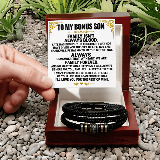I Will Always Be Here For You - Bracelet Gift to Bonus Son