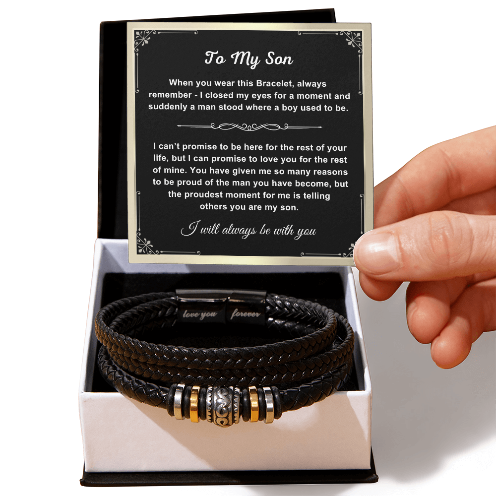 To My Son - Love You Forever Bracelet - Proud You Are My Son Gift