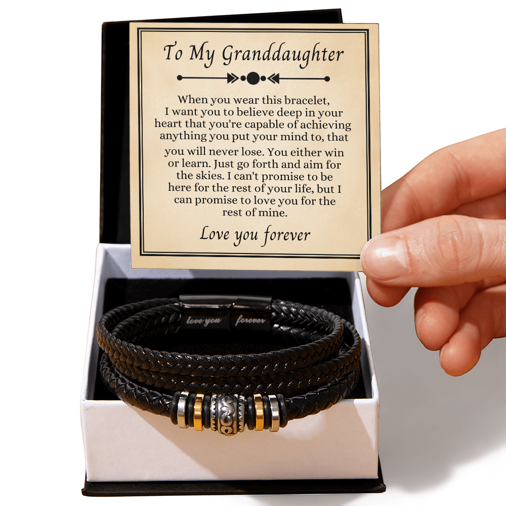 To My Grandson - Love You Forever Bracelet - Love You for the Rest of Mine Gift