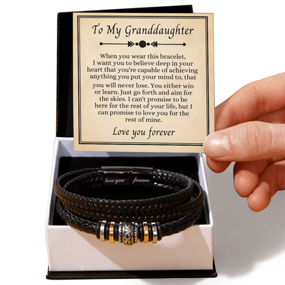 To My Grandson - Love You Forever Bracelet - Love You for the Rest of Mine Gift