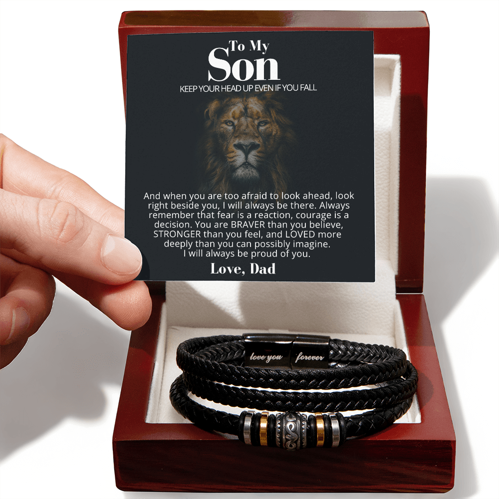 To My Son - Love You Forever Bracelet - Proud of You Message Card Gift
