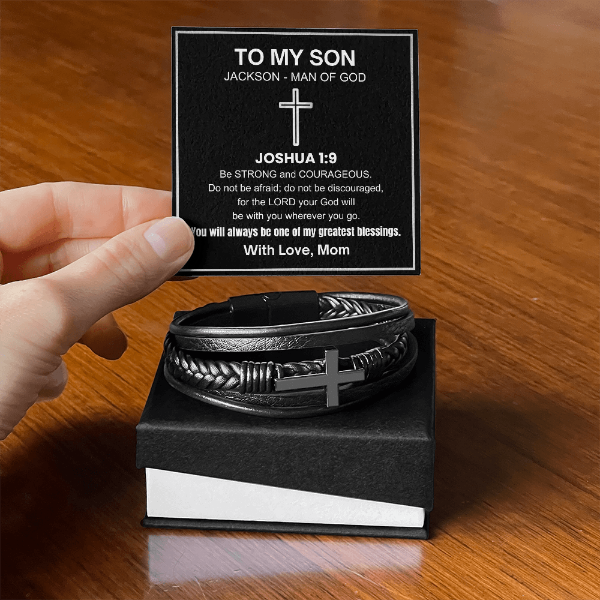 One Of My Greatest Blessings - Cross Bracelet Gift for Son