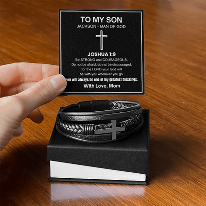 One Of My Greatest Blessings - Cross Bracelet Gift for Son
