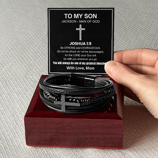 One Of My Greatest Blessings - Cross Bracelet Gift for Son