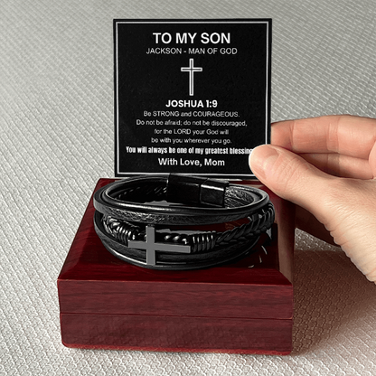 One Of My Greatest Blessings - Cross Bracelet Gift for Son