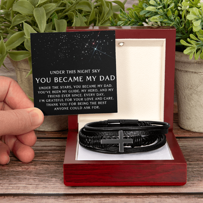 Under This Sky - Cross Bracelet Father's Day Gift for Dad
