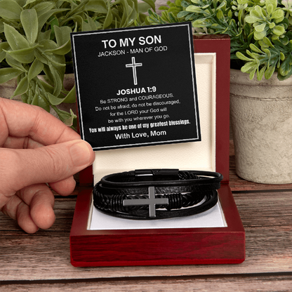 One Of My Greatest Blessings - Cross Bracelet Gift for Son