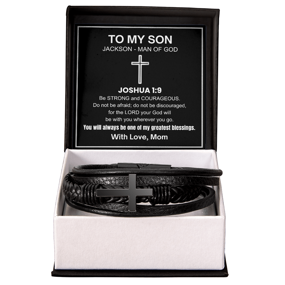 One Of My Greatest Blessings - Cross Bracelet Gift for Son
