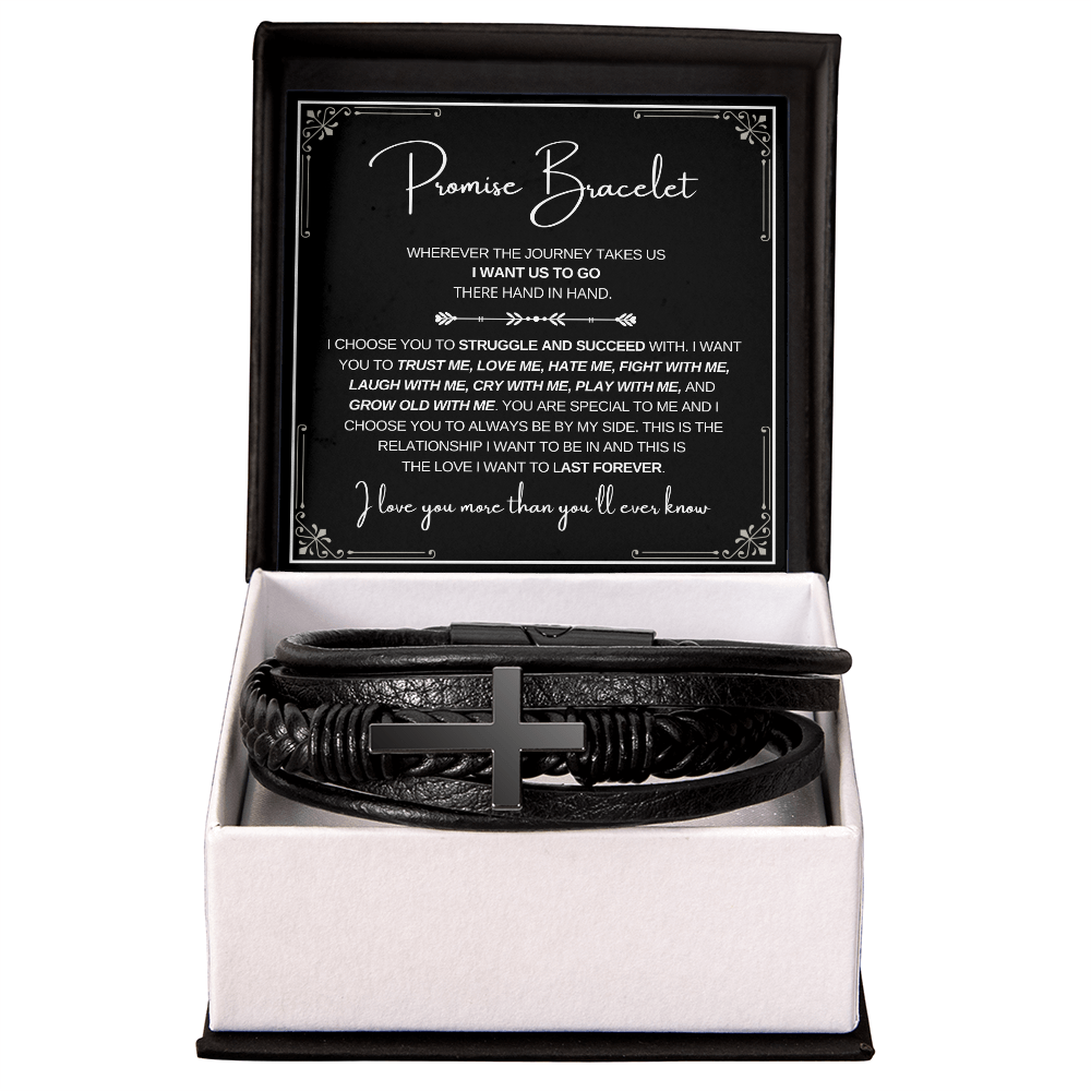 To My Man - Cross Bracelet - I Choose You Message Card Gift