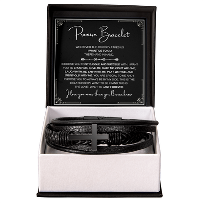 To My Man - Cross Bracelet - I Choose You Message Card Gift