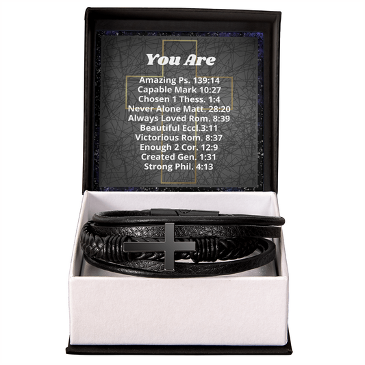 You Are Chosen - Bible Verse Cross Bracelet