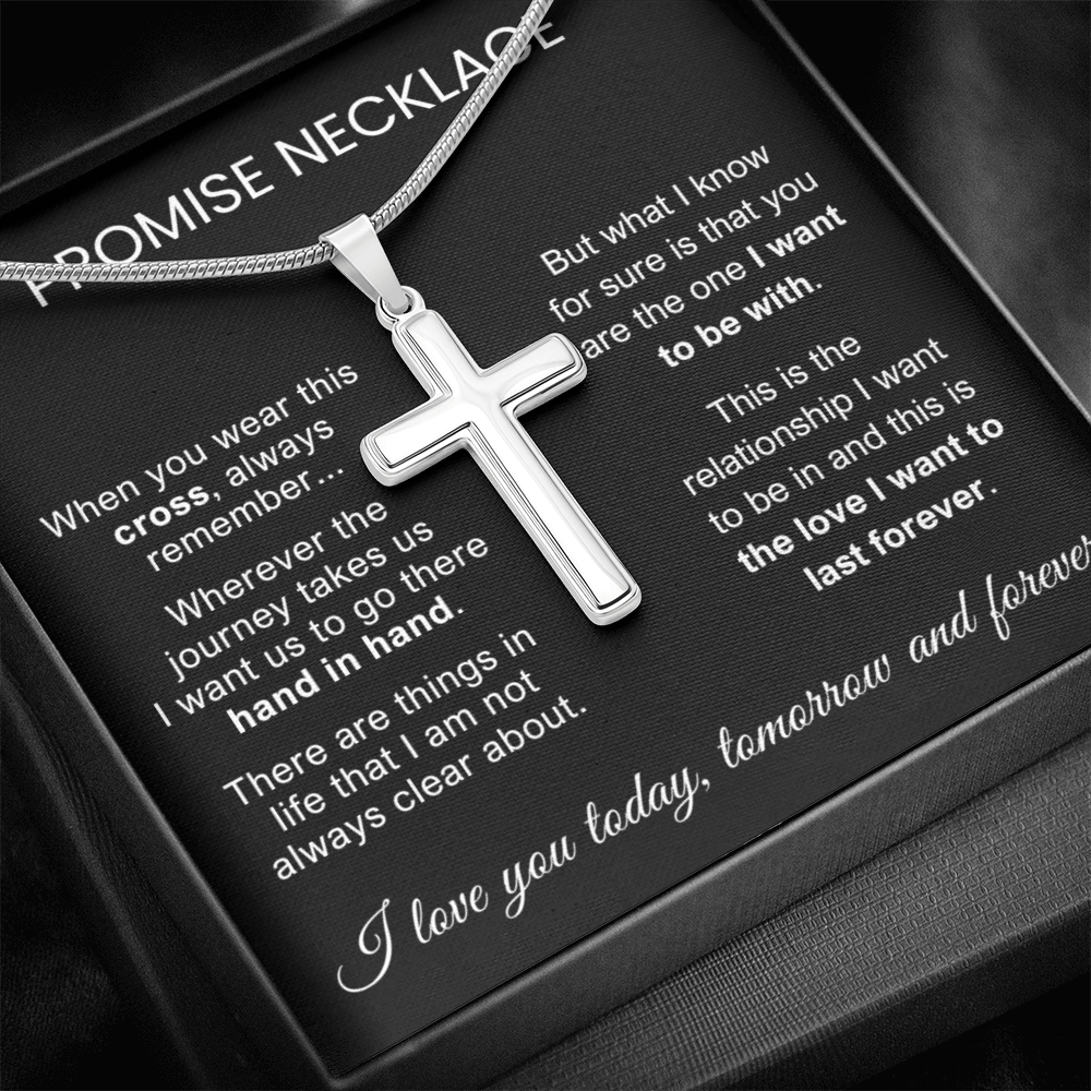 To My Man - Cross Necklace - Love You Forever Message Card Gift