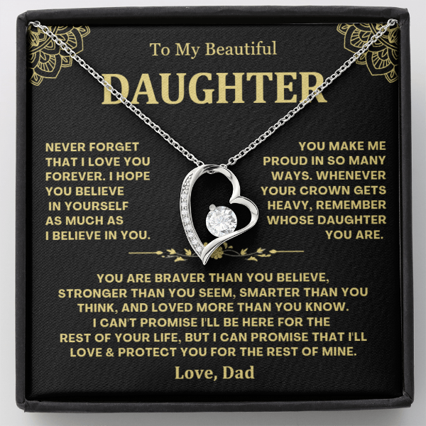 Remember Whose Daughter You Are - Necklace Gift for Daughter from Dad