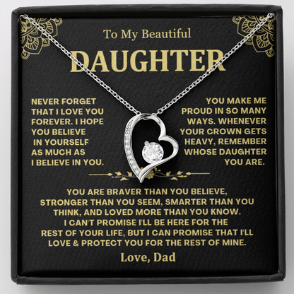 Remember Whose Daughter You Are - Necklace Gift for Daughter from Dad