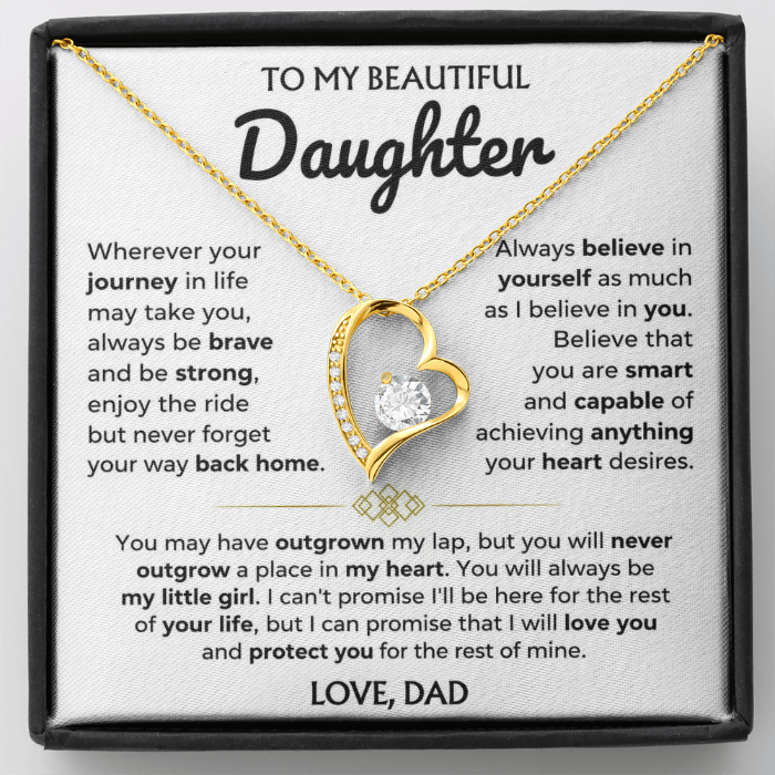 Never Forget Your Way Back Home - Necklace Gift for Daughter from Dad