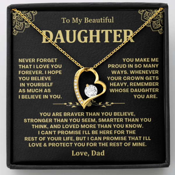 Remember Whose Daughter You Are - Necklace Gift for Daughter from Dad