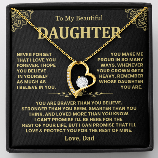 Remember Whose Daughter You Are - Necklace Gift for Daughter from Dad