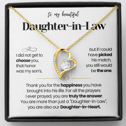 I Am Thankful To Have You In My Life - Necklace for Daughter-in-Law