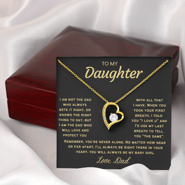 Always Right There In Your Heart - Necklace for Daughter from Dad