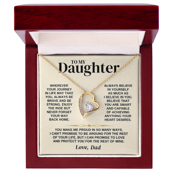 You Make Me Proud - Necklace Gift for Daughter from Dad