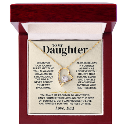 You Make Me Proud - Necklace Gift for Daughter from Dad