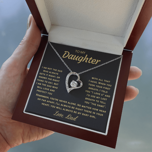 Always Right There In Your Heart - Necklace for Daughter from Dad