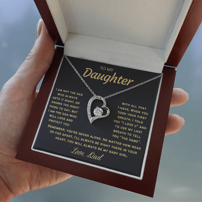 Always Right There In Your Heart - Necklace for Daughter from Dad
